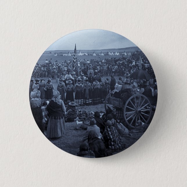 The Choosing Dance of the Blackfeet 6 Cm Round Badge (Front)