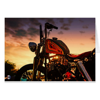 The chopper sunset card