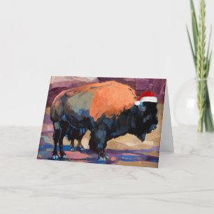 The Christmas Bison Customisable Holiday Card