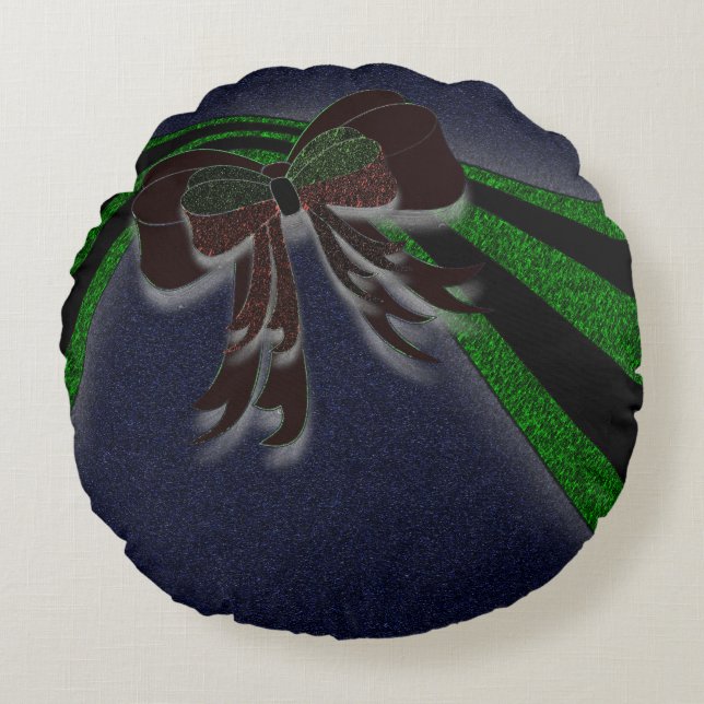 The Christmas Bow - Round Cushion (Front)