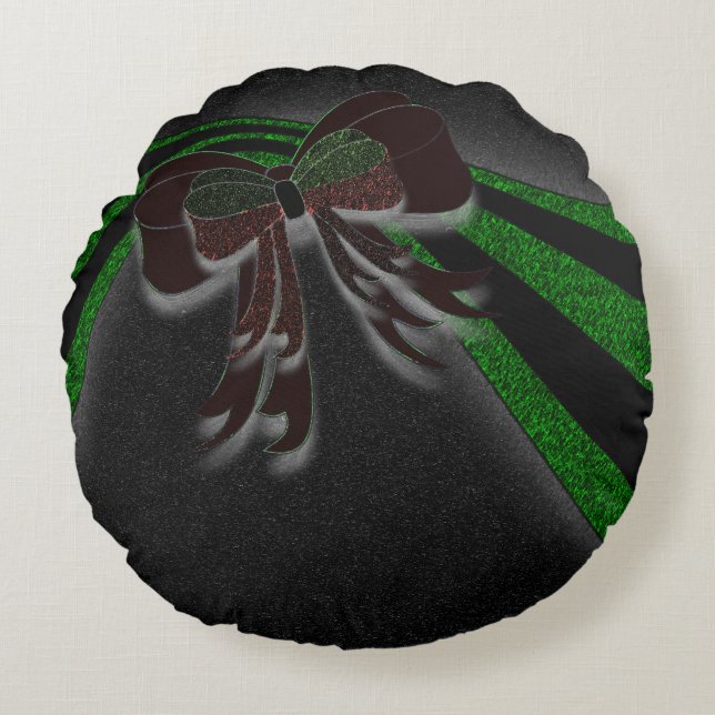 The Christmas Bow - Round Cushion (Front)