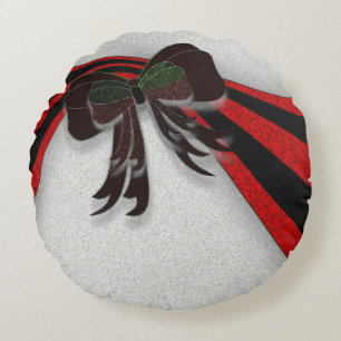 The Christmas Bow - Round Cushion