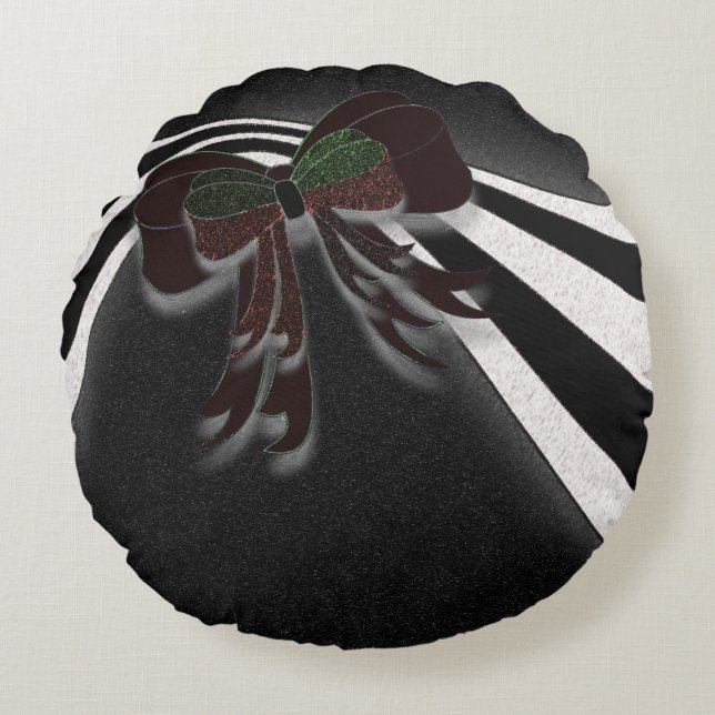 The Christmas Bow - Round Cushion (Front)
