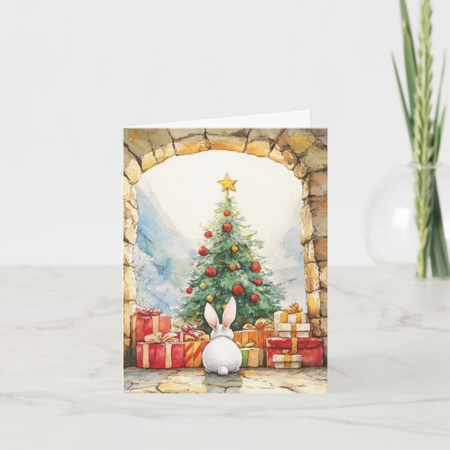 The Christmas Bunny Happy Holidays Card (Front)