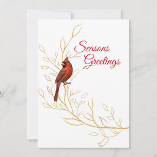The Christmas Cardinal Flat Holiday Card