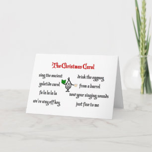 The Christmas Carol - A Funny Merry Christmas Poem Card