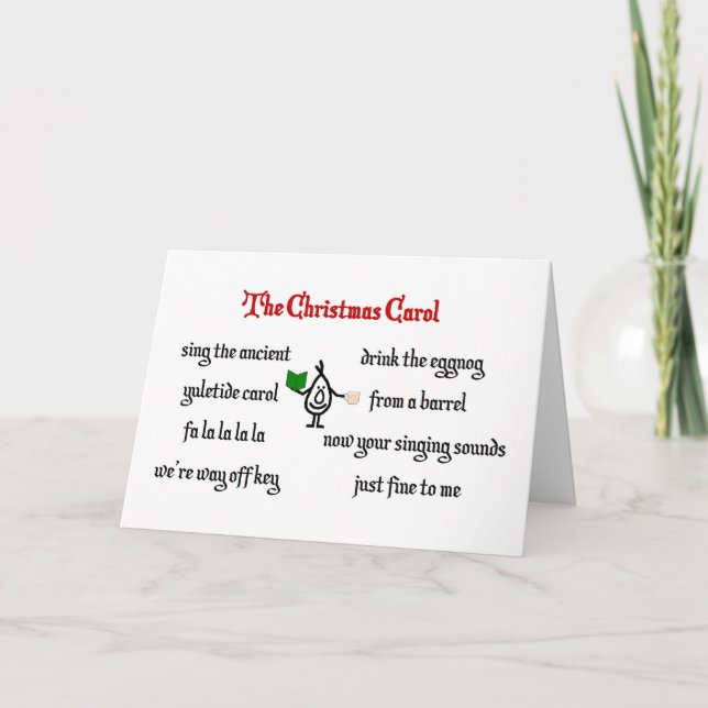 The Christmas Carol - A Funny Merry Christmas Poem Card (Front)