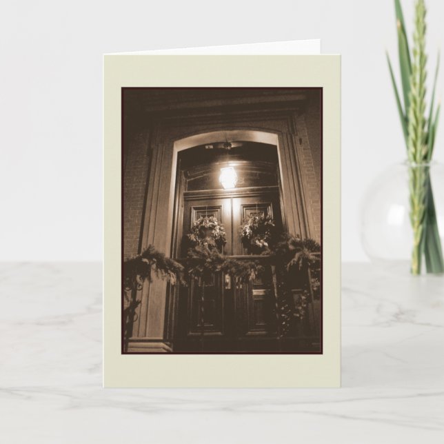 'The Christmas Door' Holiday Card - Blank (Front)