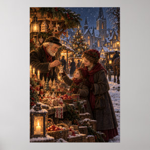 The Christmas Eve Mar Vintage Old Christmas Poster