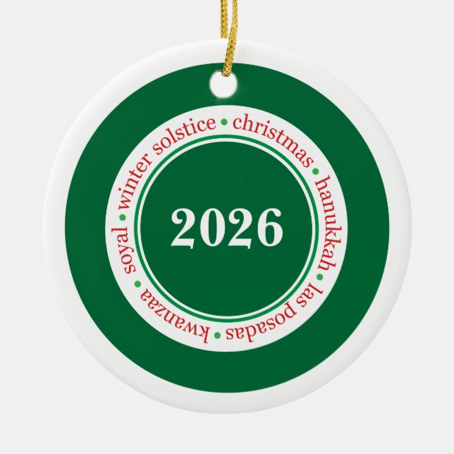The Christmas Holidays Ornament (Front)