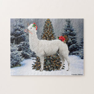 "The Christmas Llama" Jigsaw Puzzle