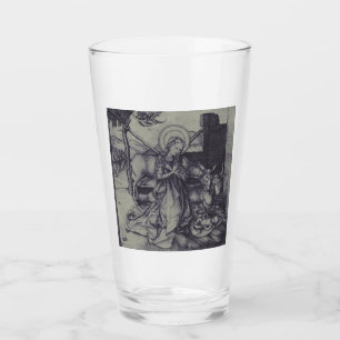 The Christmas Nativity Stark Ink Art Glass