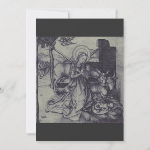 The Christmas Nativity Stark Ink Art Invitation