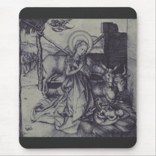 The Christmas Nativity Stark Ink Art Mouse Mat