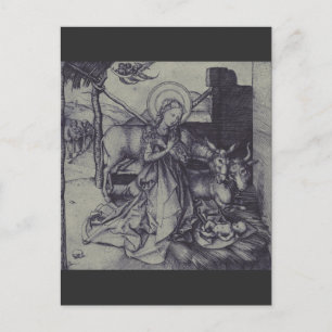 The Christmas Nativity Stark Ink Art Postcard