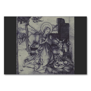 The Christmas Nativity Stark Ink Art Table Number