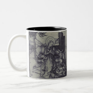 The Christmas Nativity Stark Ink Art Two-Tone Coffee Mug