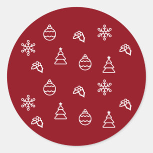 The Christmas Pattern I Classic Round Sticker