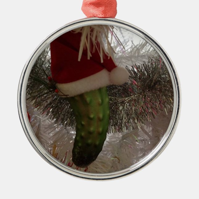 The Christmas Pickle Metal Tree Decoration (Front)