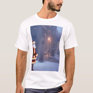 The Christmas Santa Claus In City. T-Shirt