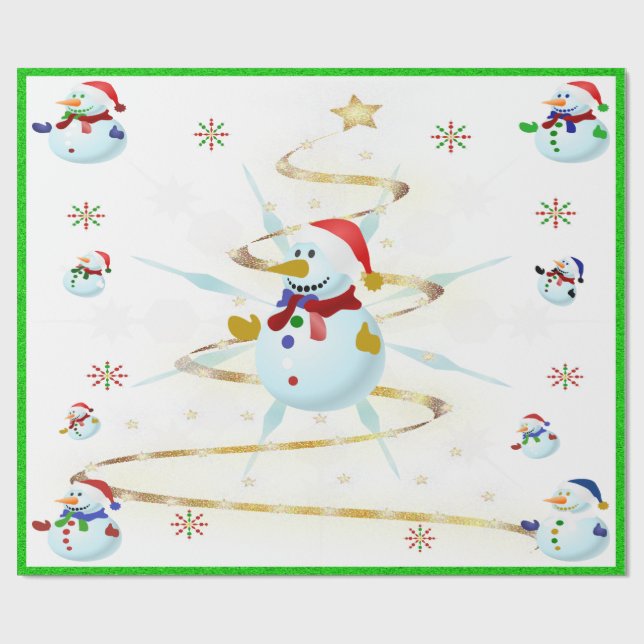 The Christmas Snowman - Wrapping Paper (Flat)