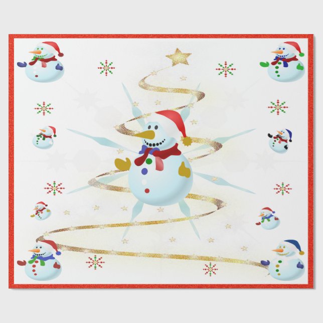 The Christmas Snowman - Wrapping Paper (Flat)