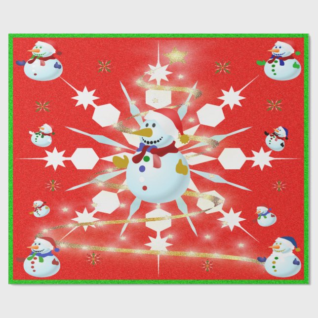 The Christmas Snowman - Wrapping Paper (Flat)