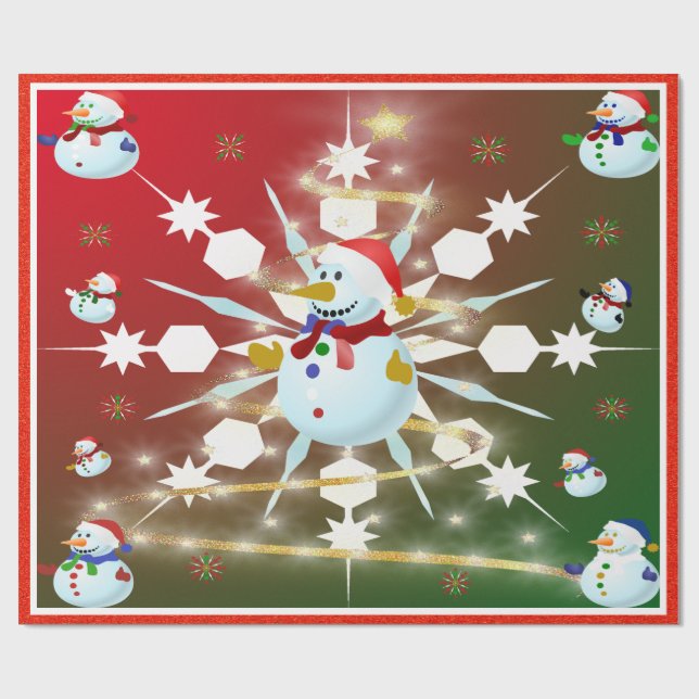 The Christmas Snowman - Wrapping Paper (Flat)