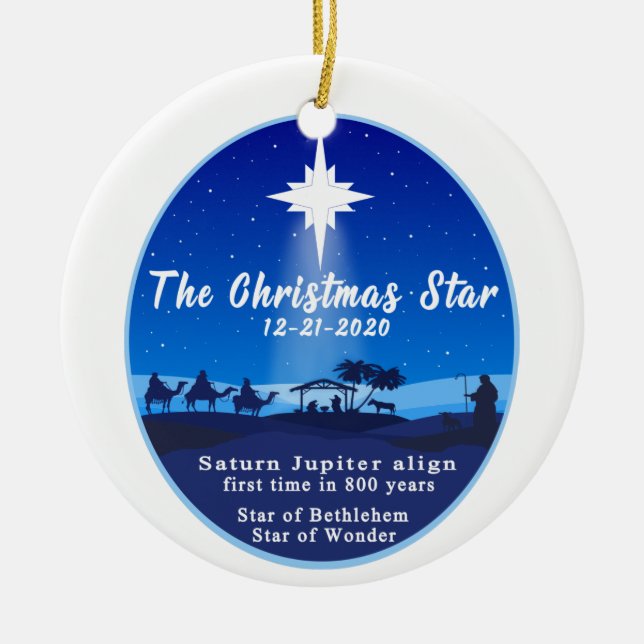 The Christmas Star Ceramic Tree Decoration (Front)