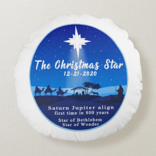 The Christmas Star Round Cushion