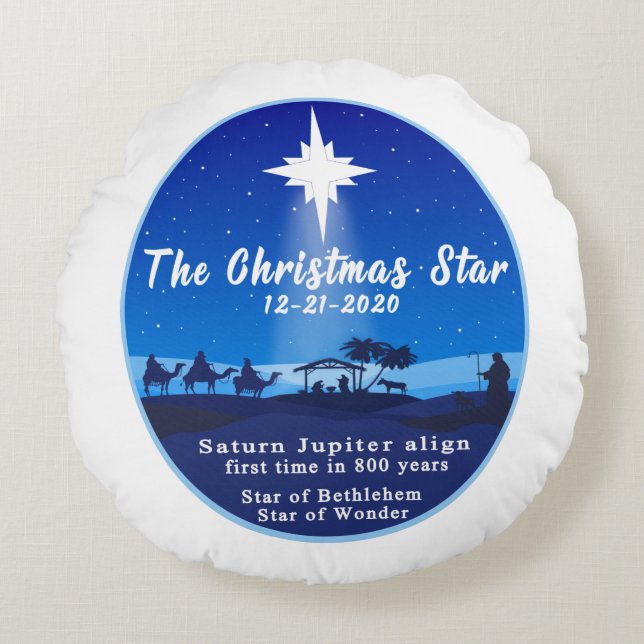 The Christmas Star Round Cushion (Front)