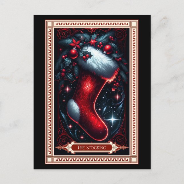 The Christmas Stocking Tarot Card (Front)