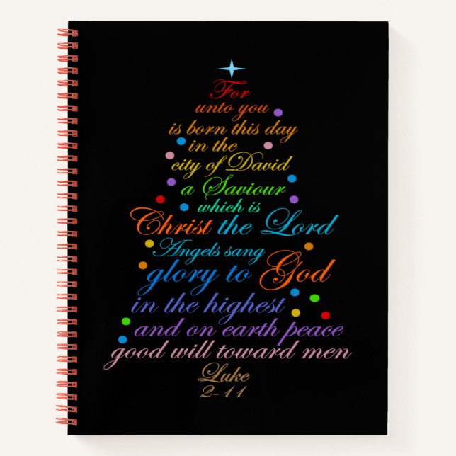 The Christmas Story Bible Verse Notebook (Front)