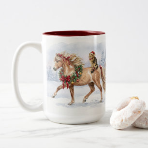 The Christmas Team- Maggie and Nari Two-Tone Coffee Mug