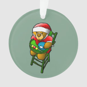 The Christmas teddy bear Ornament