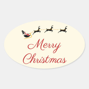 The Christmas Theme I Oval Sticker