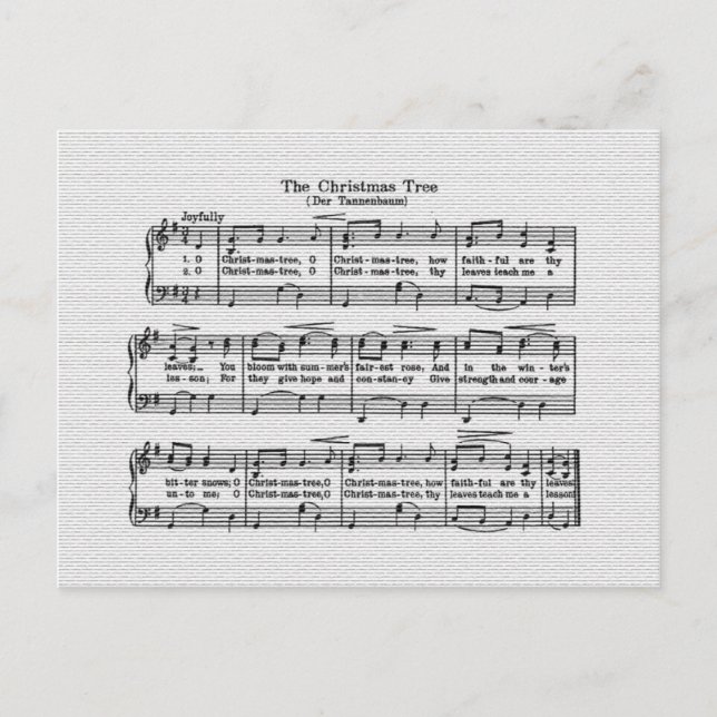 The Christmas Tree Song Postcard (Front)