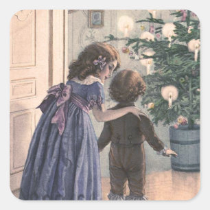 "The Christmas Tree" Square Sticker