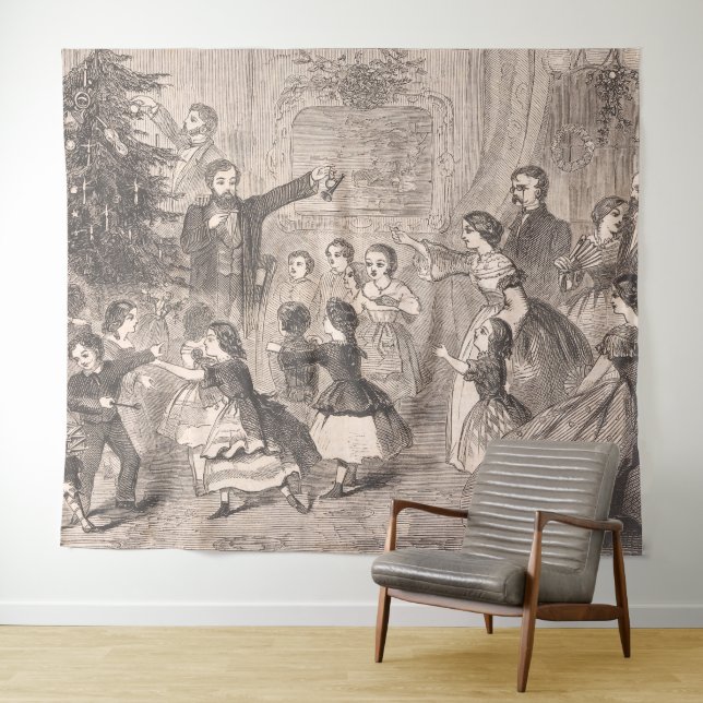 The Christmas Tree | Winslow Homer Tapestry (In Situ (Horizontal))