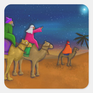 The Christmas Wise Men Square Sticker