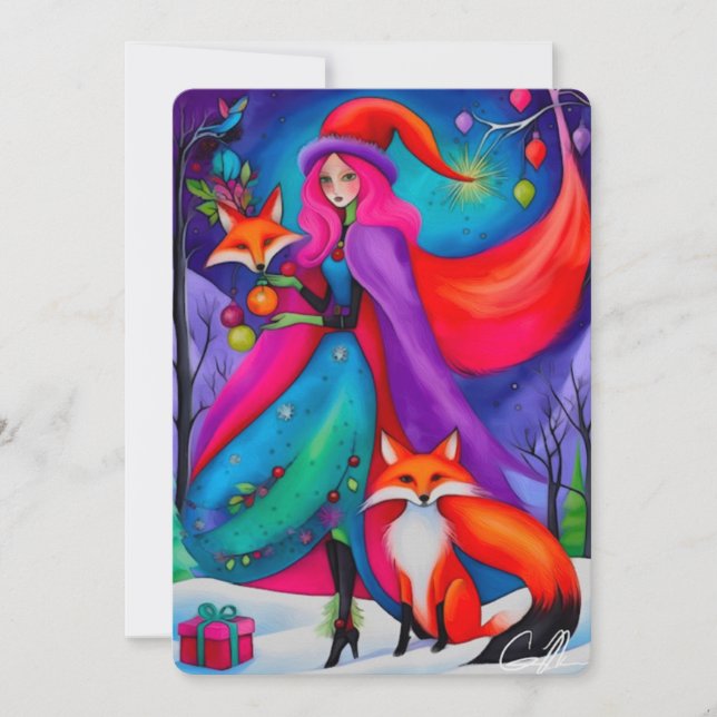 The Christmas Witch 11 Deign Holiday Card (Front)