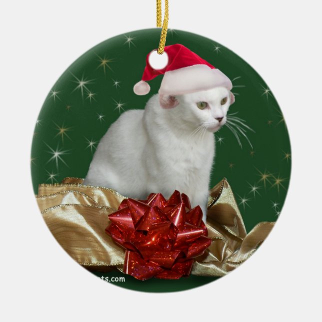The Christms Cat Holiday Ornament (Front)