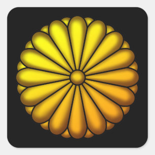 The Chrysanthemum Crest Square Sticker