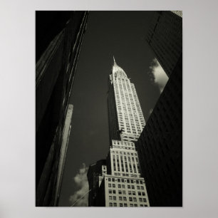 The Chrysler Building, Black and White, Small Poster