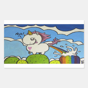 The Chubby Unicorn Rectangular Sticker