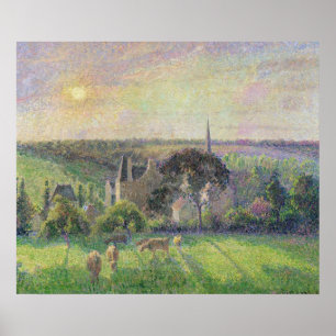 The Church and Farm of Eragny, 1895 Poster
