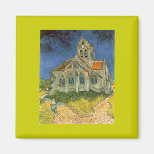 The Church at Auver by Vincent Van Gogh Magnet
