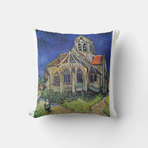 The Church at Auvers 1890 by Vincent van Gogh Cushion