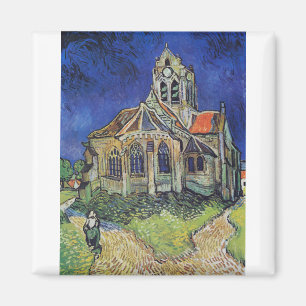 The Church at Auvers 1890 by Vincent van Gogh Magnet