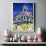 The Church at Auvers,  by Vincent Van Gogh  Poster<br><div class="desc">The Church at Auvers is an oil painting created by Vincent van Gogh in June 1890, which now hangs in the Musée d'Orsay in Paris, France. The Church at Auvers is reminiscent of scenes from the northern landscapes of his childhood and youth. The Church expressive and sumptuous appears to be...</div>
